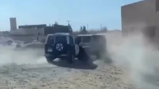 مطاردة وصدم جيب ربع بالسعودية 