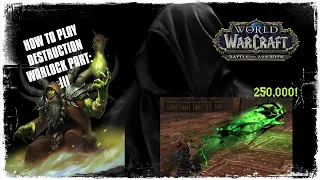 How to play Destro Warlock in BFA 8 3 - PvP Talents and Stats Priority for Crit 250 000 Damage