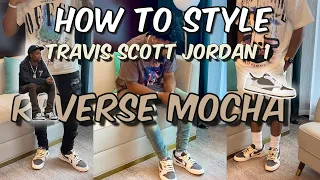 HOW TO STYLE Travis Scott Jordan 1 Low Reverse Mocha Shoe Review TRY - On