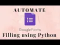 Automate Web using Python Form Filling and Submission