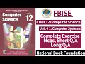 Class 12 Computer Science Unit 1 Computer Systems Complete Exercise New Syllabus 2025