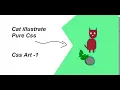 Cat illustrate using Pure animation using html and css in step by step