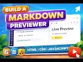 Build a Markdown er using HTML CSS JavaScript CodePen Project Tutorial Code with AI