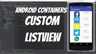 Android Containers Tutorial 30 - Custom ListView