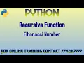 nth Fibonacci number using recursion in python in hindi