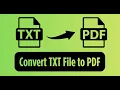 How to Convert TXT Text to PDF Online Free Text to PDF Converter Text File to PDF Converter