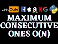 Max Consecutive Ones Leetcode Python Solution Python