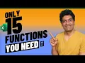 These are the ONLY 15 functions you need to know in Excel to get most things done