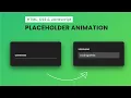 Awesome Input Placeholder Animation HTML CSS Javascript
