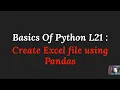 Create an Excel file using Python