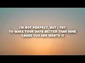 Jess Benko - I'm Not Perfect (Lyrics)