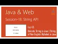 String API in Java Unicode String in Java String of Non-English Alphabet in Java