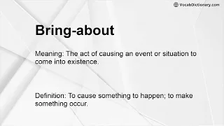 Bring-about Meaning