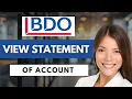 How To View Statement Of Account In BDO Online Step By Step 2026