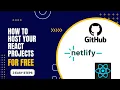 How to Deploy React Js App to Netlify using GitHub 2023