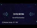 57 CSV File writing Class 12 Computer science board exam revision series