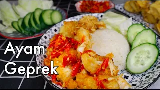 Download Easy Ayam Geprek | SMASHED! Indonesian crispy fried chicken with spicy sambal English recipe MP3