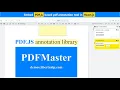 How to add PDF viewing and eidting in ReactApp with javascript based on PDF js-pdf js annotation