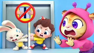 はさまれ注意！エレベーターの安全マナー | 子供向け安全教育 | イエス！ネオ | 赤ちゃんが喜ぶ歌 | 童謡 | アニメ | 動画 | ベビーバス| BabyBus