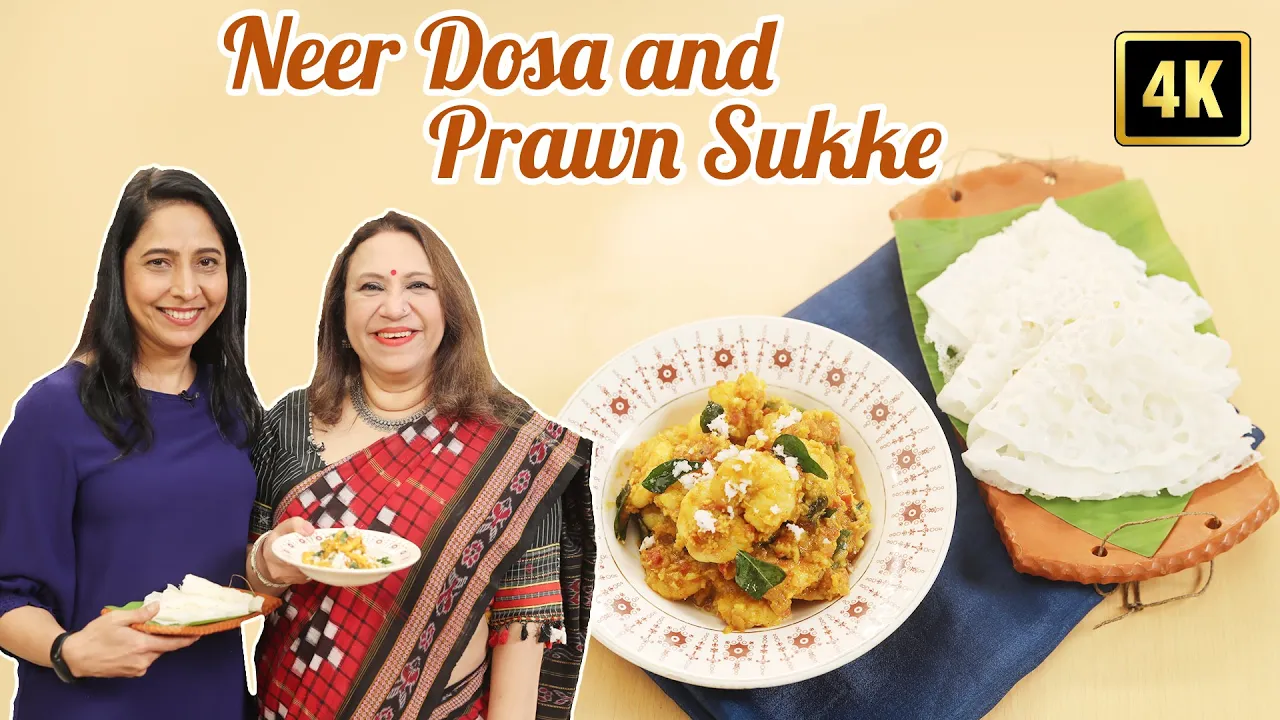 Neer Dosa and Prawn Sukke          Family Food Tales   Sanjeev Kapoor Khazana