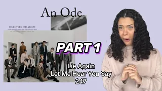 seventeen an ode first listen part 1 lie again let me hear you say 247 reaction
