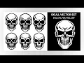 Skull SVG Bundle Skull Clipart for Cricut Silhouette Instant Download