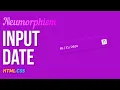Custom Neumorphism Input Type Date CSS