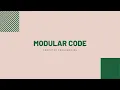 Modular Code