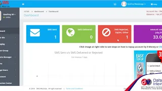 Dashboard Explanation SMS Mtandao