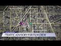 Road closures for film crew in DC