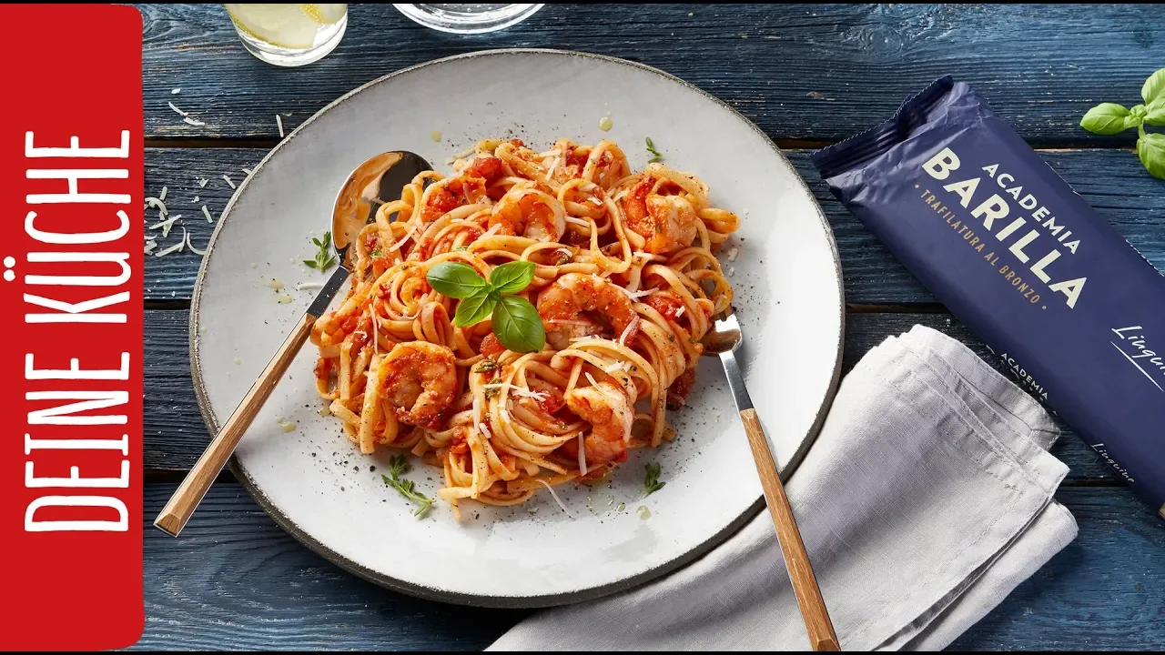 
          
          
          
            
            Linguine in Tomatensoße mit Garnelen | REWE Pastamaster | Kandidatin Nummer 1
          
        . 