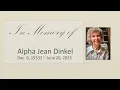 Funeral Service for Alpha Jean Dinkel