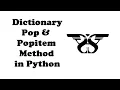 153 Dictionary Pop and Popitem Method in Python with Example Code Python Dictionary Methods-4