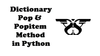 153 Dictionary Pop and Popitem Method in Python with Example Code Python Dictionary Methods-4