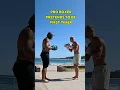 Lagu Pro Boxer pretends to try boxing on the pads for the first time at Bondi Beach #prank #boxing #bondi