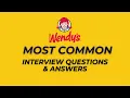 Wendy s Interview Questions and Answers for 2025