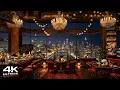 Luxury Bar Ambience in Chicago with Ethereal Jazz Saxophone Soft Night Jazz Music for Relaxation