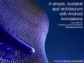 A simple scalable app architecture with Android Annotations