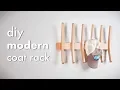 DIY Modern Coat Hat Rack Limited Tools Build How To - Woodworking