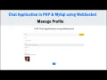 Chat Application in PHP MySql using WebSocket - Manage Profile