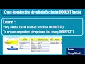 Create Dependent drop down list in Excel using INDIRECT function