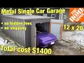 How to build a 12x20 Garage in 2 days for 1400 from Home Depot materials