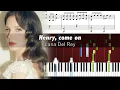 Download Lagu Lana Del Rey - Henry, come on - Piano Tutorial with Sheet Music