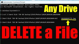 How To DELETE A File Using Cmd 