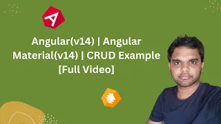 Angular v14 Angular Material v14 CRUD Example Full