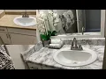 DIY Peel and Stick Contact Paper Bathroom Countertop less than 10 upgrade