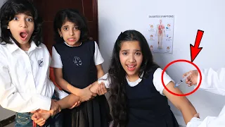 شفا يوم تطعيم في المدرسة خافوا من الإبرة 