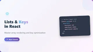 React Lists and Keys Master Rendering Arrays Efficiently
