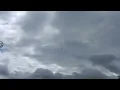 RAF Typhoon Display Team over RAF Leeming. Jet goes twisting up then circles down! Awesome skills!