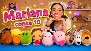 Mariana conta até 10 com os bichinhos!